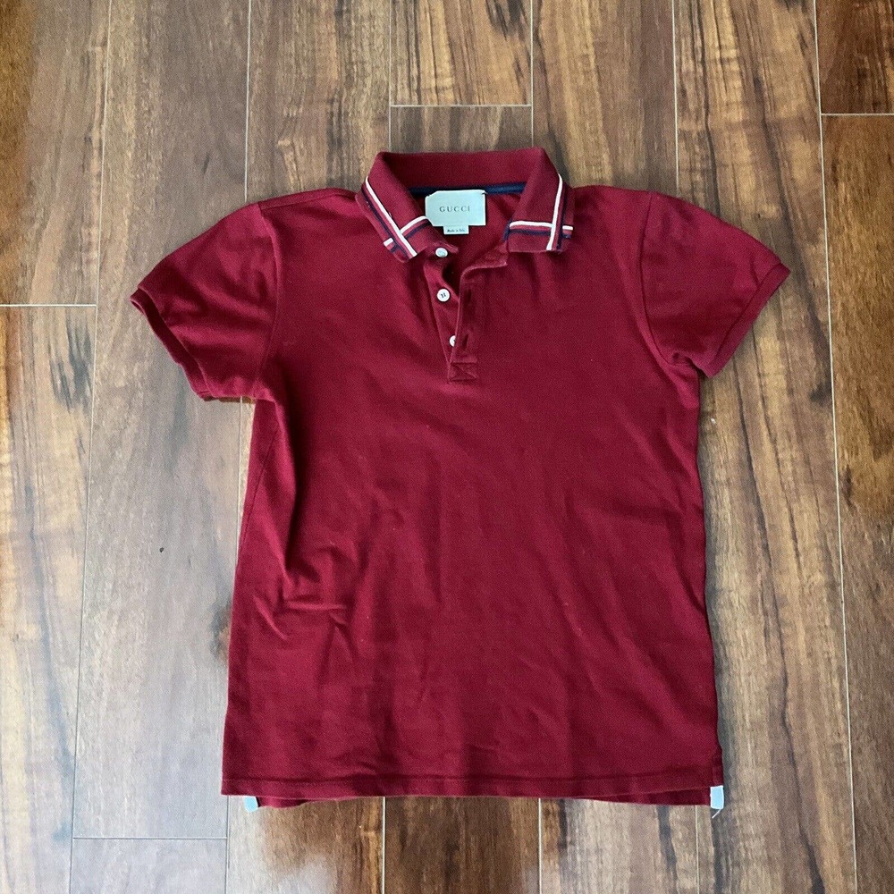 Gucci Short Sleeve Polo Shirt Boys Kids Size 10y Fantastic Condition